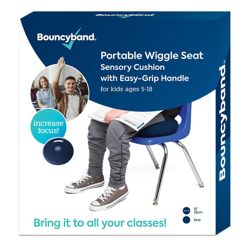 BOUNCYBAND - Portable Wiggle Seat Sensory Cushion, Blue