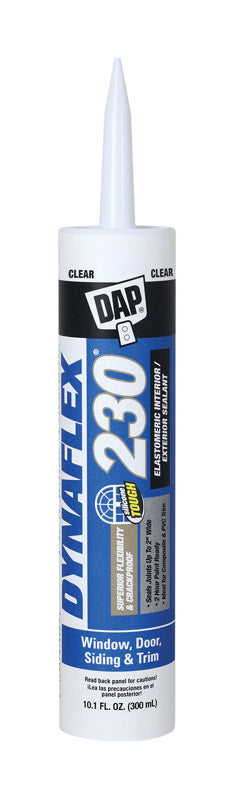 DYNAFLEX 230 - DAP Dynaflex 230 Clear Premium Latex Door/Siding/ Window Sealant 10.1 oz - Case of 12