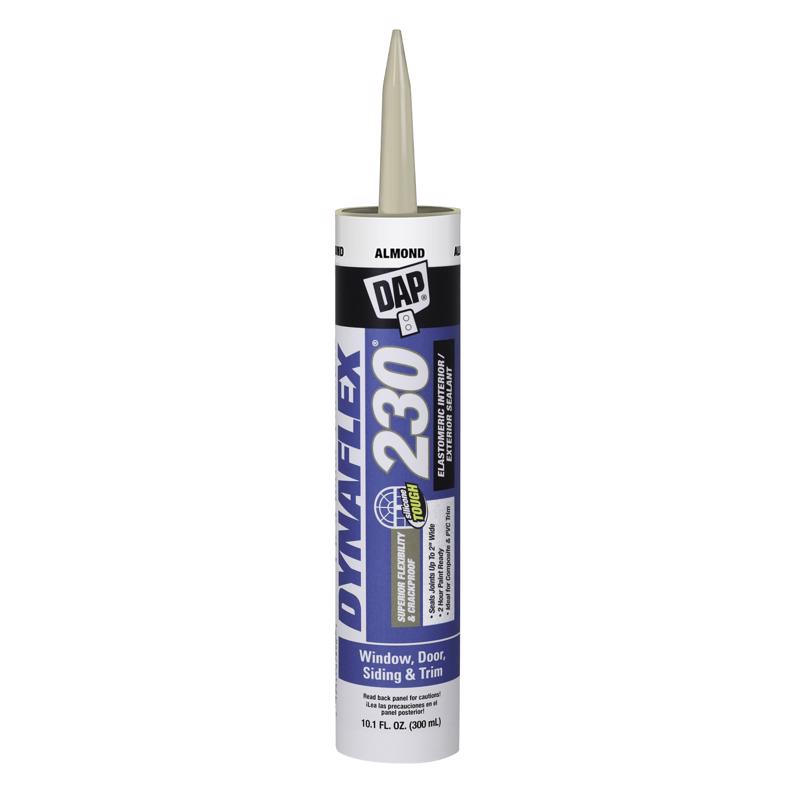 DYNAFLEX 230 - DAP Dynaflex 230 Almond Premium Latex Door/Siding/ Window Sealant 10.1 oz - Case of 12