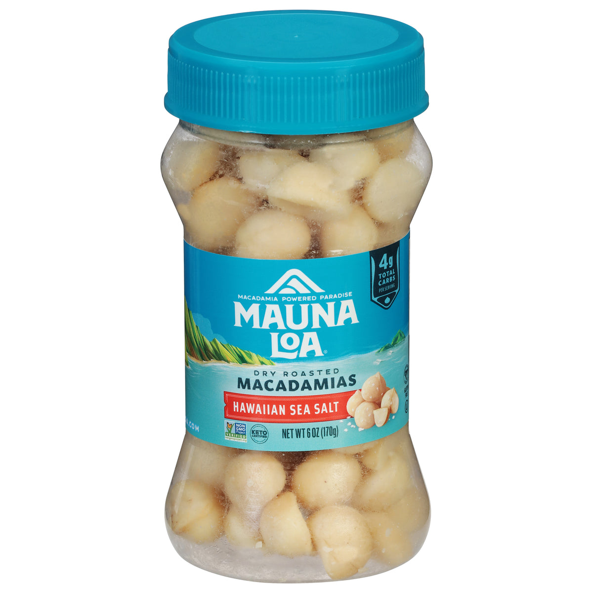 Mauna Loa Dry Roasted Hawaiian Sea Salt Macadamias 6 oz - Case of 12