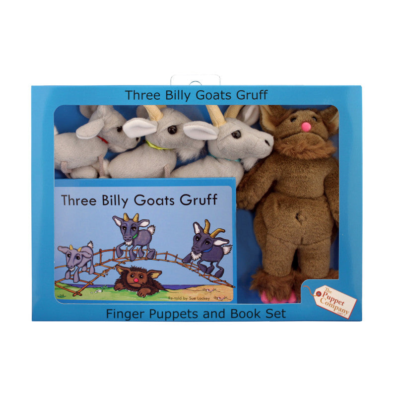 THE PUPPET COMPANY - The Three Billy Goats Gruff Finger Puppets and Book Set