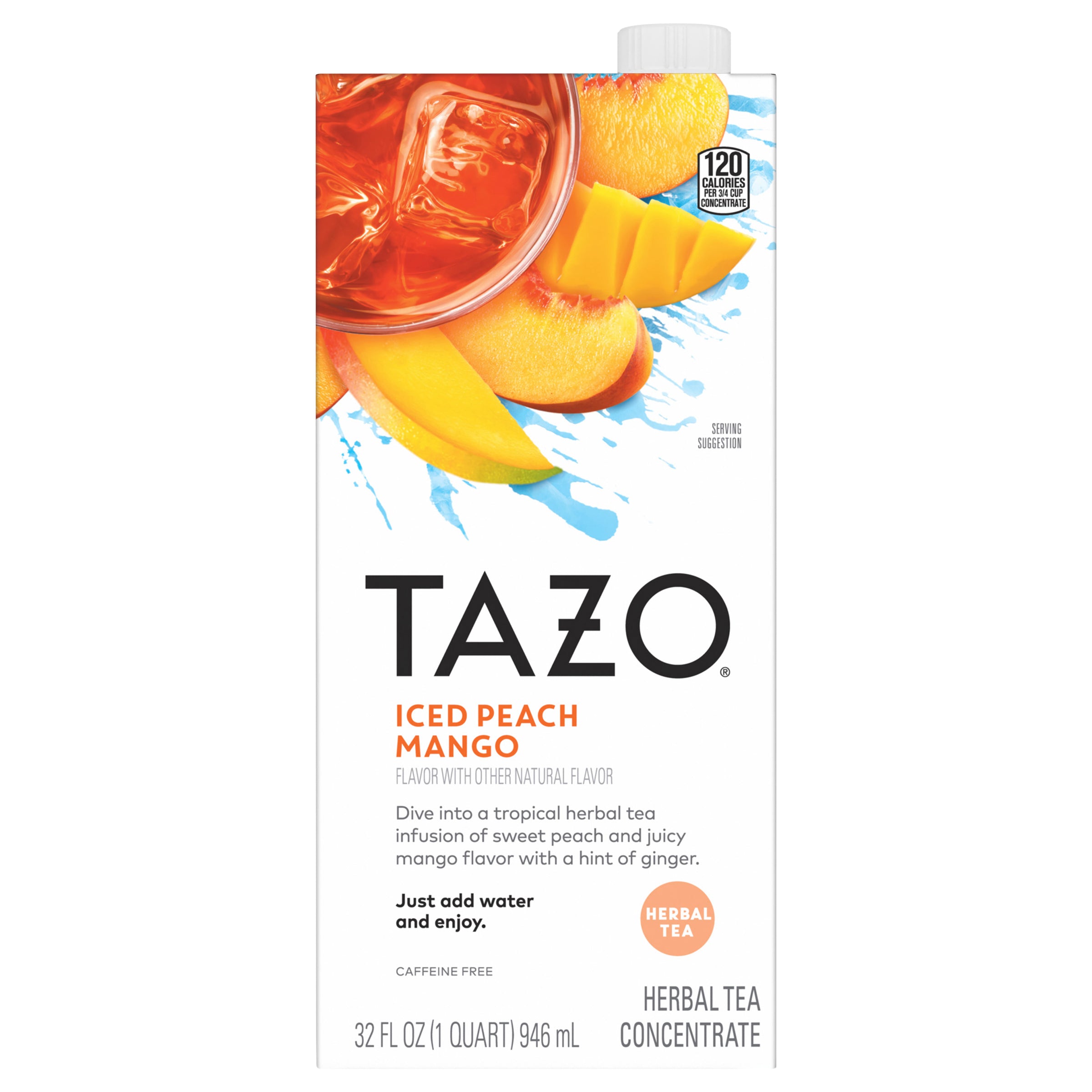 TAZO Iced Peach Mango Liquid Concentrate - Case of 6