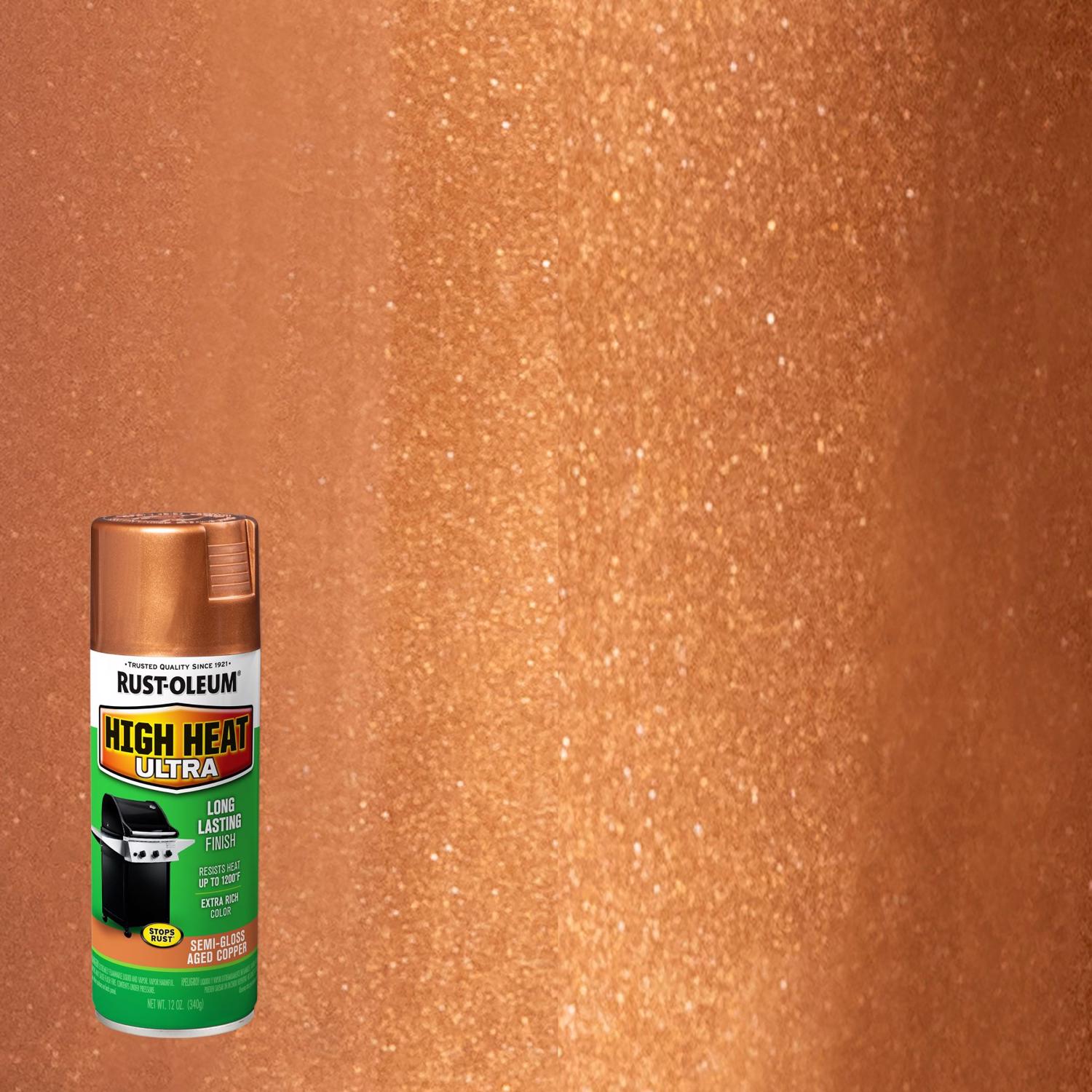 Rust-Oleum Specialty Semi-Gloss Aged Copper Ultra High Heat Spray 12 oz - Case of 6