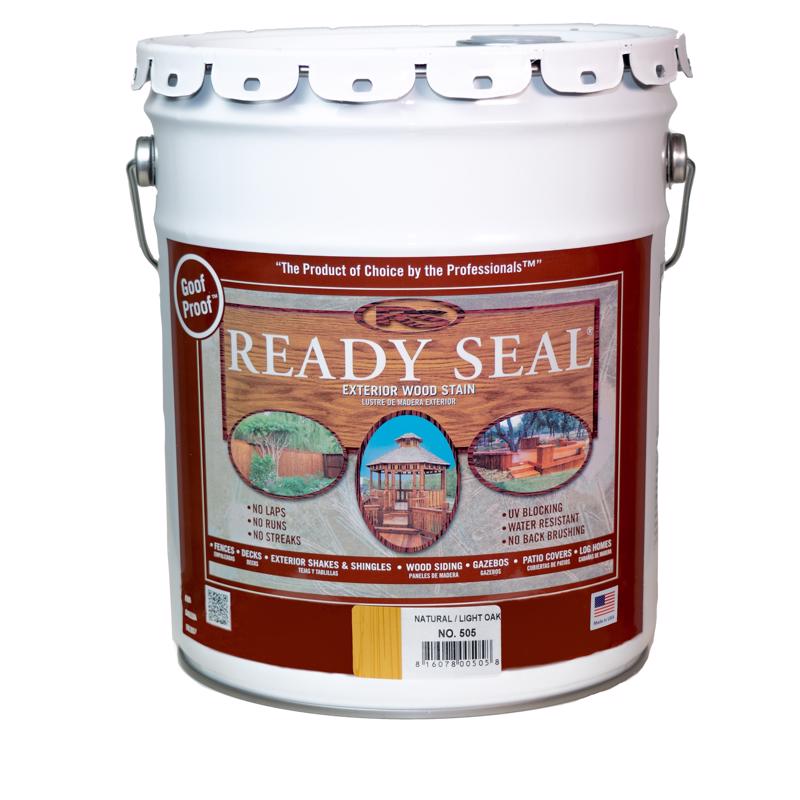 READY SEAL - Ready Seal Goof Proof Semi-Transparent Natural Oil-Based Penetrating Wood Stain/Sealer 5 gal