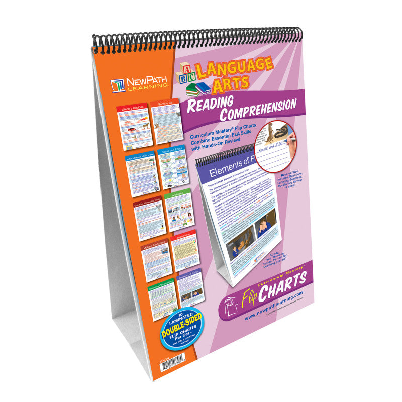 NEWPATH LEARNING - Reading Comprehension Flip Chart Set, Grades 4-8