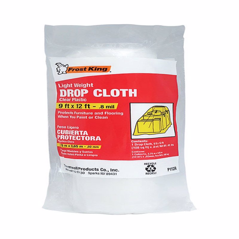THERMWELL PRODUCTS CO INC - Frost King 9 ft. W X 12 ft. L X 0.8 mil Plastic Drop Cloth 1 pk
