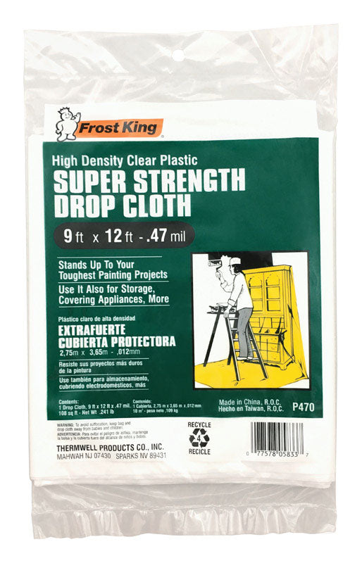 THERMWELL PRODUCTS CO INC - Frost King 9 ft. W X 12 ft. L X 0.47 mil Plastic Drop Cloth 1 pk