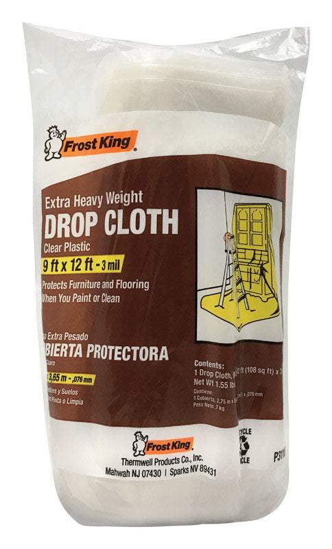 THERMWELL PRODUCTS CO INC - Frost King 9 ft. W X 12 ft. L X 3 mil Plastic Drop Cloth 1 pk - Case of 12