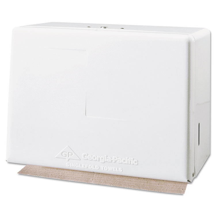 Georgia Pacific Professional - Space Saver Singlefold Towel Dispenser, Steel, 11.63 x 6.63 x 8.13, White