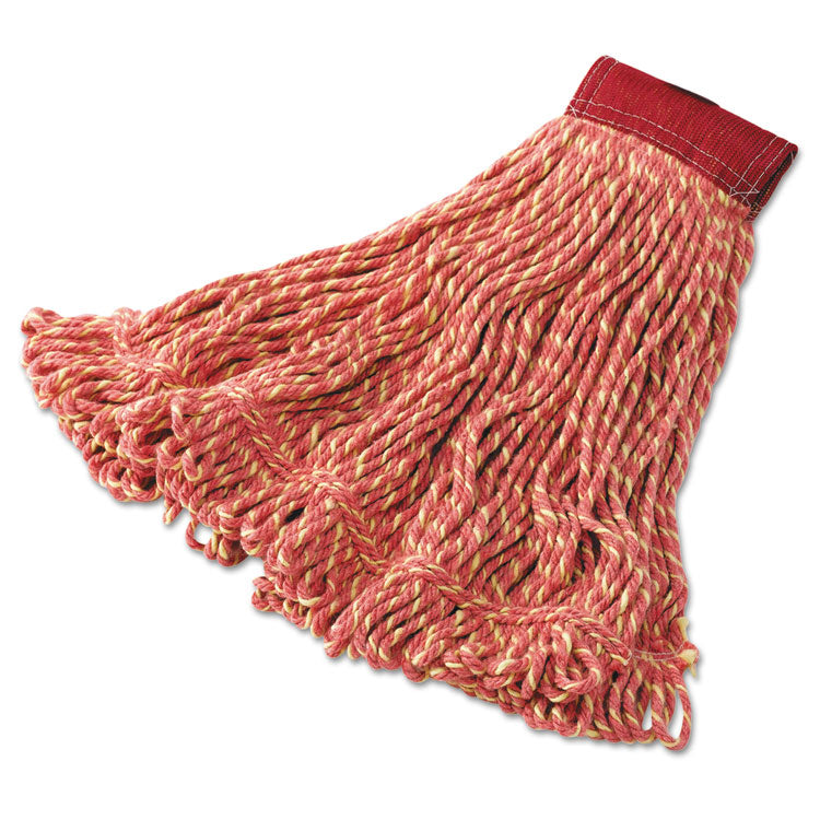 Rubbermaid Commercial - Super Stitch Blend Mop Heads, Cotton/Synthetic, Red, Large