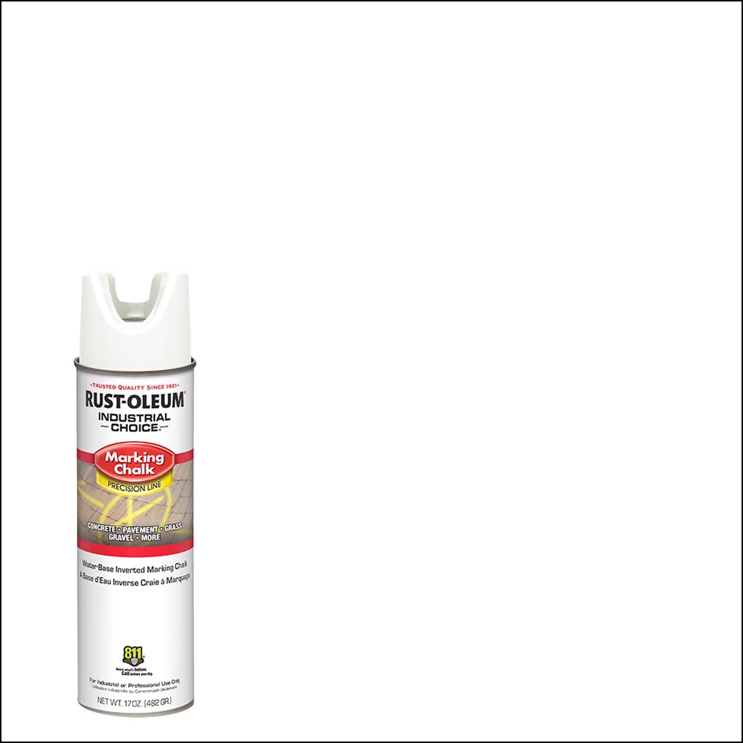Rust-Oleum Industrial Choice Gloss APWA White Marking Paint 17 oz - Case of 6
