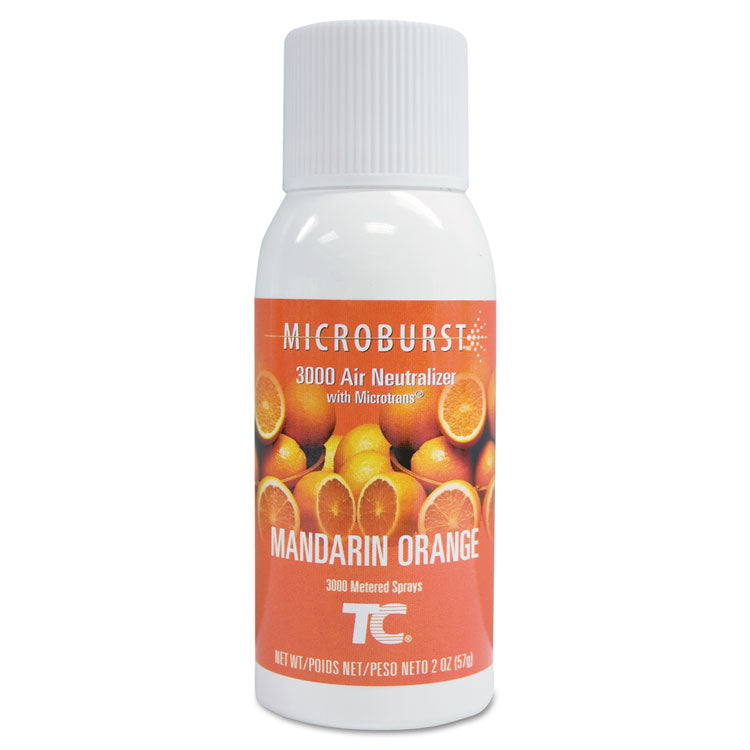 Rubbermaid Commercial - Microburst 3000 Refill, Mandarin Orange, 2 oz Aerosol Spray, 12/Carton