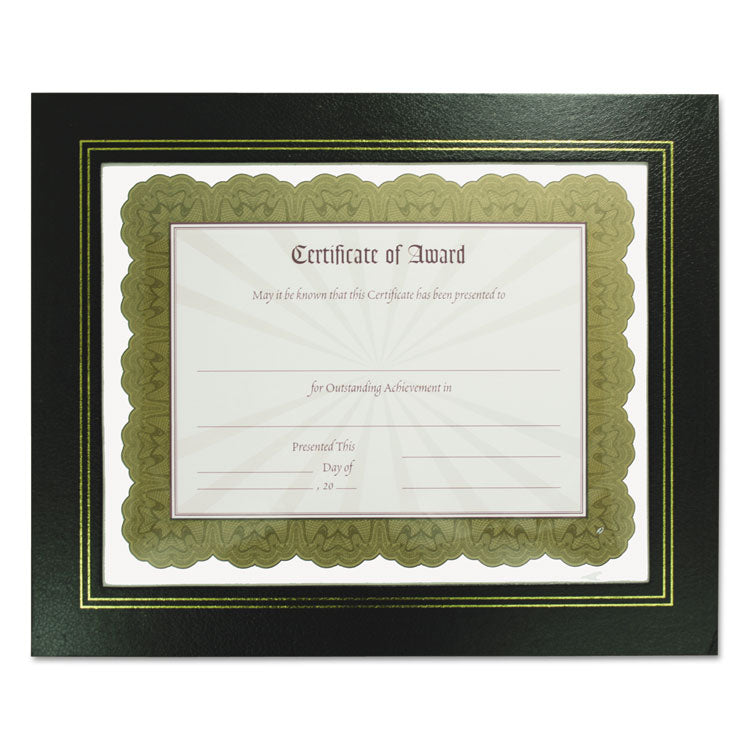 NuDell - Leatherette Document Frame, 8.5 x 11, Black, Pack of Two