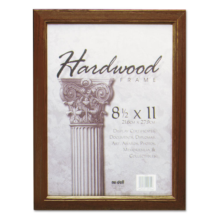 NuDell - Solid Oak Hardwood Frame, 8.5 x 11, Walnut Finish