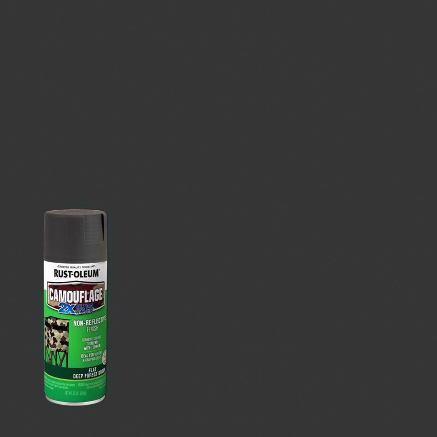 Rust-Oleum Specialty Flat Deep Forest Green Camouflage Spray Paint 12 oz - Case of 6