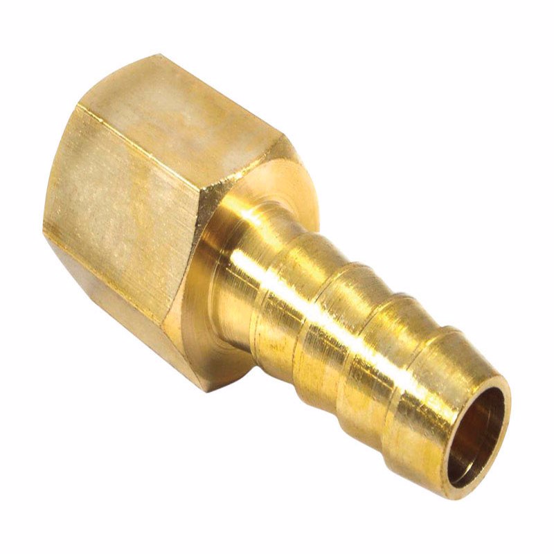 FORNEY - Forney Brass Air Hose End 1/4 in. Hose Barb X 3/8 in. Female 1 pc