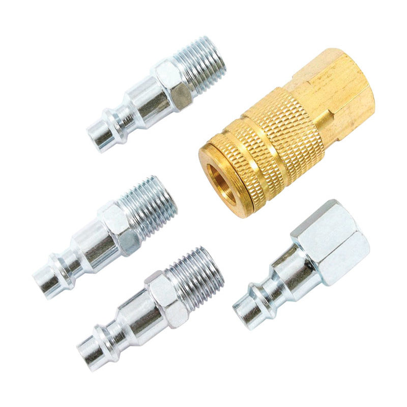 FORNEY - Forney Brass/Steel Air Coupler and Plug Set 1/4 in. 1/4 in. 5 pc [75325]