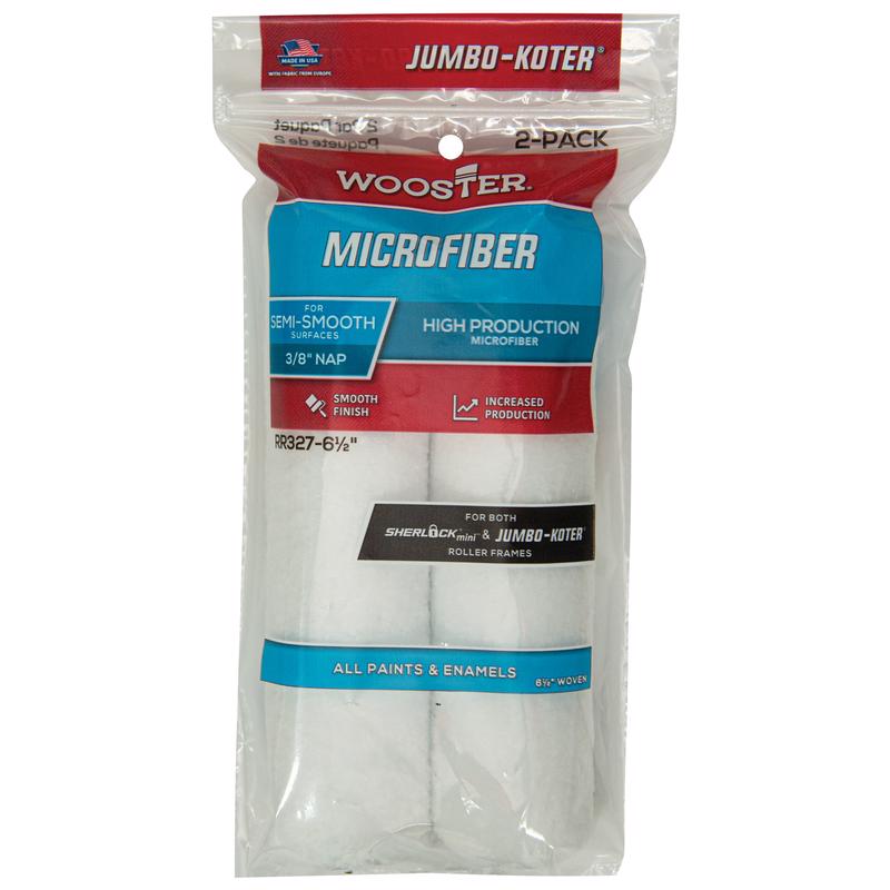 WOOSTER - Wooster Jumbo-Koter Microfiber 6-1/2 in. W X 3/8 in. Paint Roller Cover 2 pk