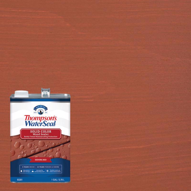 THOMPSON'S WATERSEAL - Thompson's WaterSeal Wood Sealer Solid Sedona Red Waterproofing Wood Sealer 1 gal - Case of 4