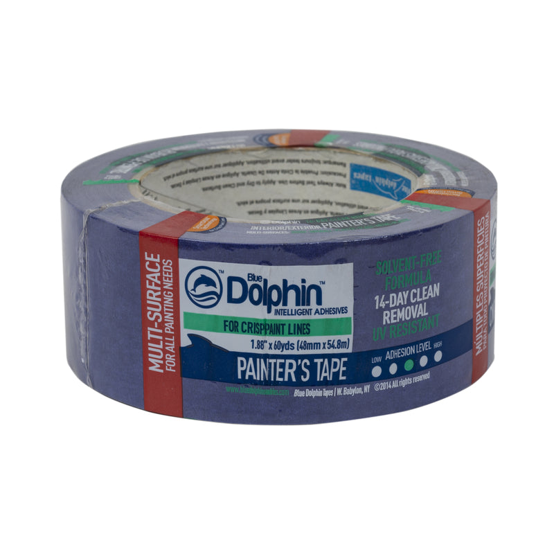 BLUE DOLPHIN - Blue Dolphin 1.88 in. W X 60 yd L Blue Medium Strength Painter's Tape 1 pk