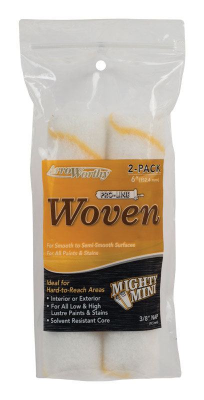 ARROWORTHY - ArroWorthy ProLine Woven 6.5 in. W X 3/8 in. Mini Paint Roller Cover 2 pk - Case of 12
