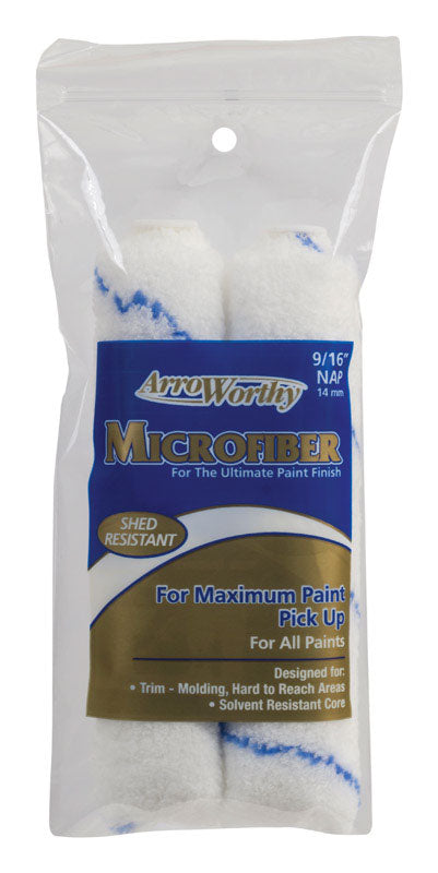 ARROWORTHY - Arroworthy Microfiber 6.5 in. W X 9/16 in. Mini Paint Roller Cover 2 pk