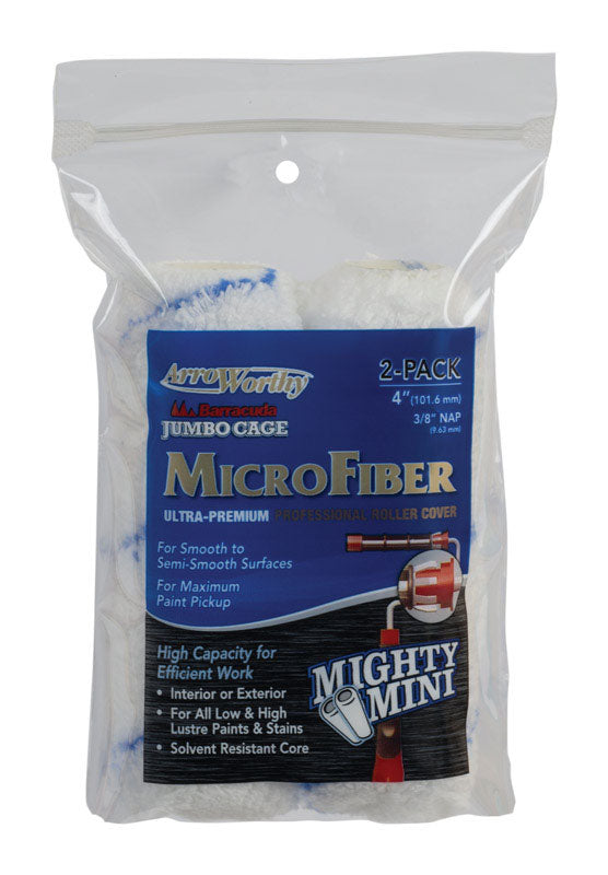 ARROWORTHY - ArroWorthy Microfiber 4 in. W X 3/8 in. Jumbo Paint Roller Cover 2 pk