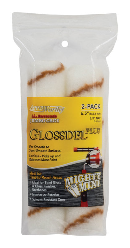 ARROWORTHY - ArroWorthy Glossdel Plus Woven 6.5 in. W X 3/8 in. Jumbo Paint Roller Cover 2 pk