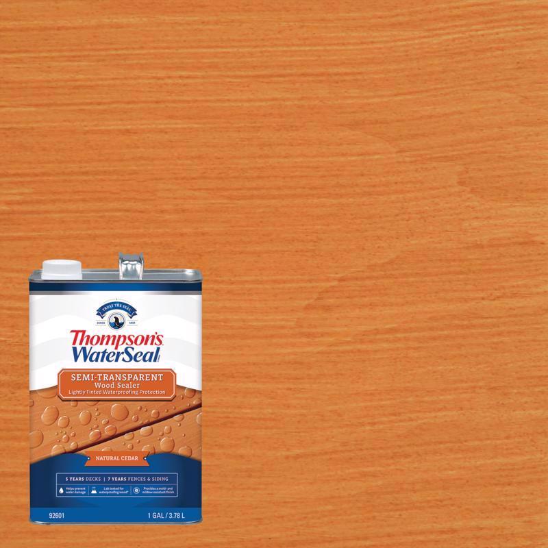 THOMPSON'S WATERSEAL - Thompson's WaterSeal Semi-Transparent Natural Cedar Waterproofing Wood Sealer 1 gal - Case of 4