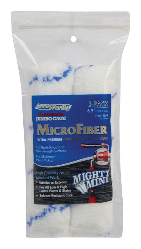 ARROWORTHY - ArroWorthy Barracuda Microfiber 6.5 in. W X 9/16 in. Paint Roller Cover 2 pk
