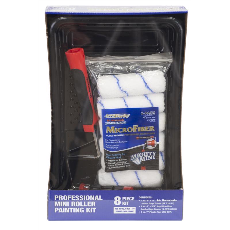 ARROWORTHY - ArroWorthy Barracuda 4 in. W Jumbo Mini Paint Roller Kit Threaded End