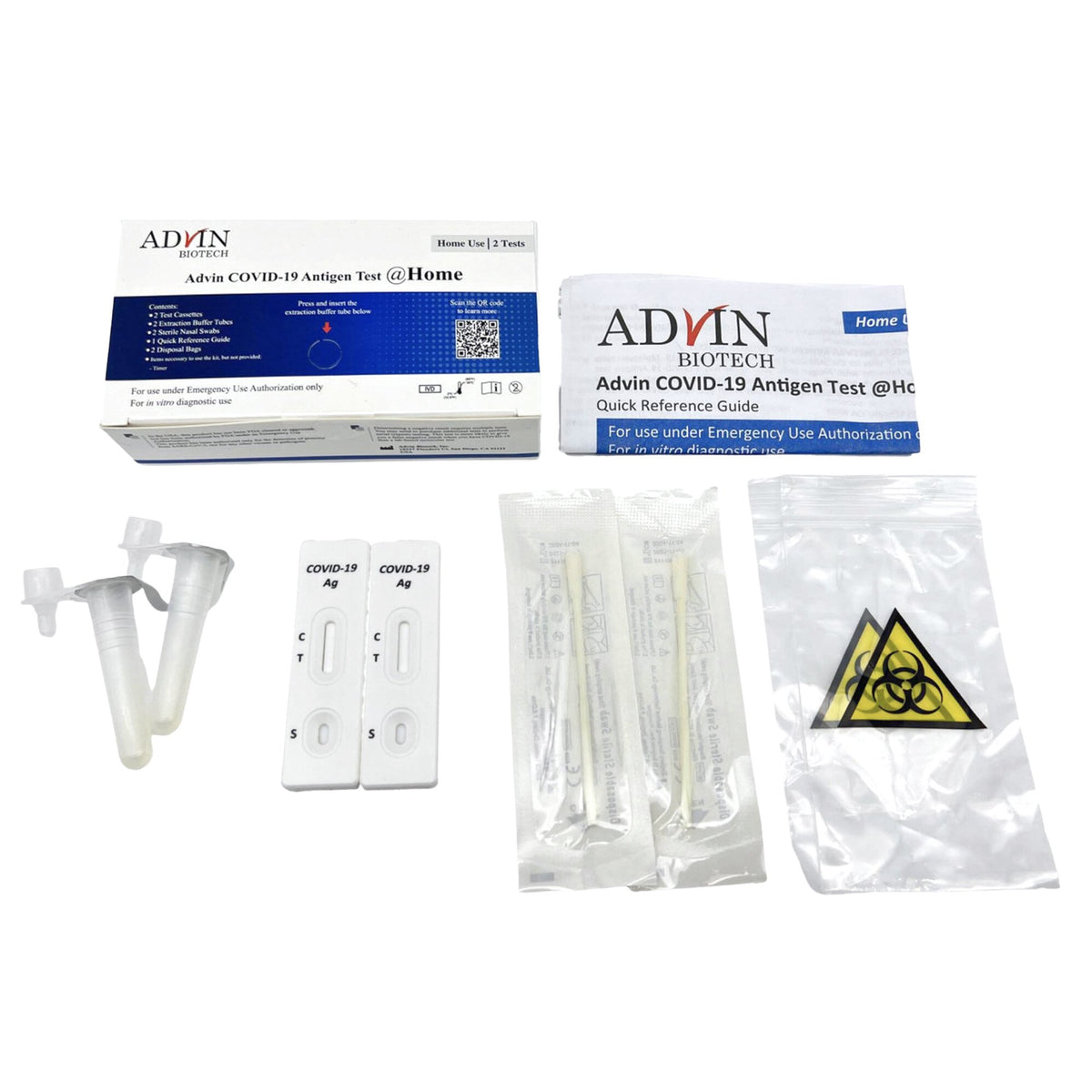 Chembio Diagnostic - Respiratory Test Kit Advin COVID-19 Antigen Test 2 Tests per Kit [1/KT]