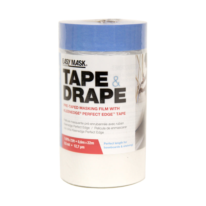 EASY MASK - Trimaco Easy Mask 2 ft. W X 72 ft. L X 0.5 mil Pre-Taped Plastic Masking Film 1 pk