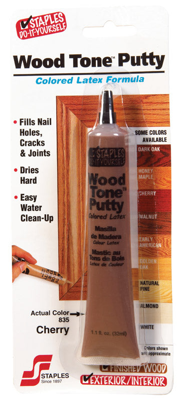 STAPLES - Staples Wood Tone Red Mahogany/Cherry Colored Latex Putty 1.1 oz