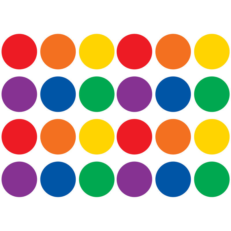 TEACHER CREATED RESOURCES - Spot On® Dry-Erase Desktop Writing Spots Colorful Circles - 4", 12 Per Pack, 2 Packs