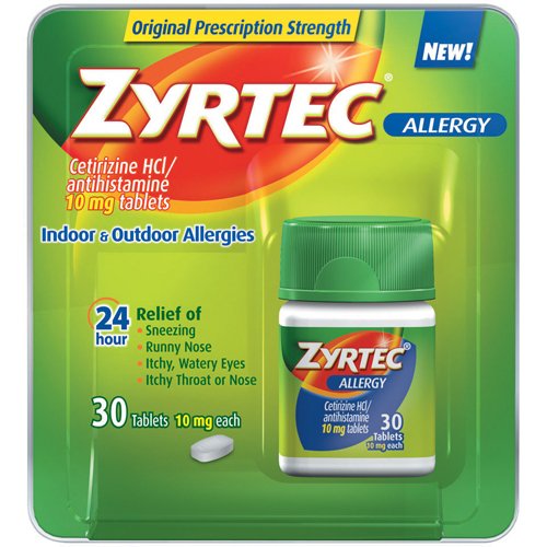 Johnson & Johnson Consumer - Allergy Relief Zyrtec® 10 mg Strength Tablet 30 per Bottle [1/BT]