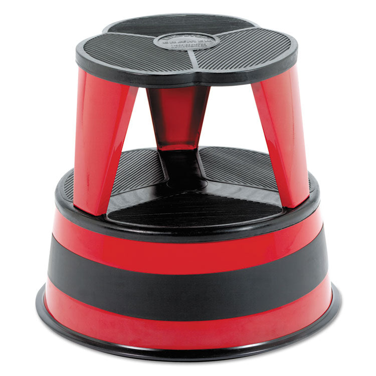 Cramer - Kik-Step Steel Step Stool, 2-Step, 350 lb Capacity, 16" Diameter x 14.25"h, Red