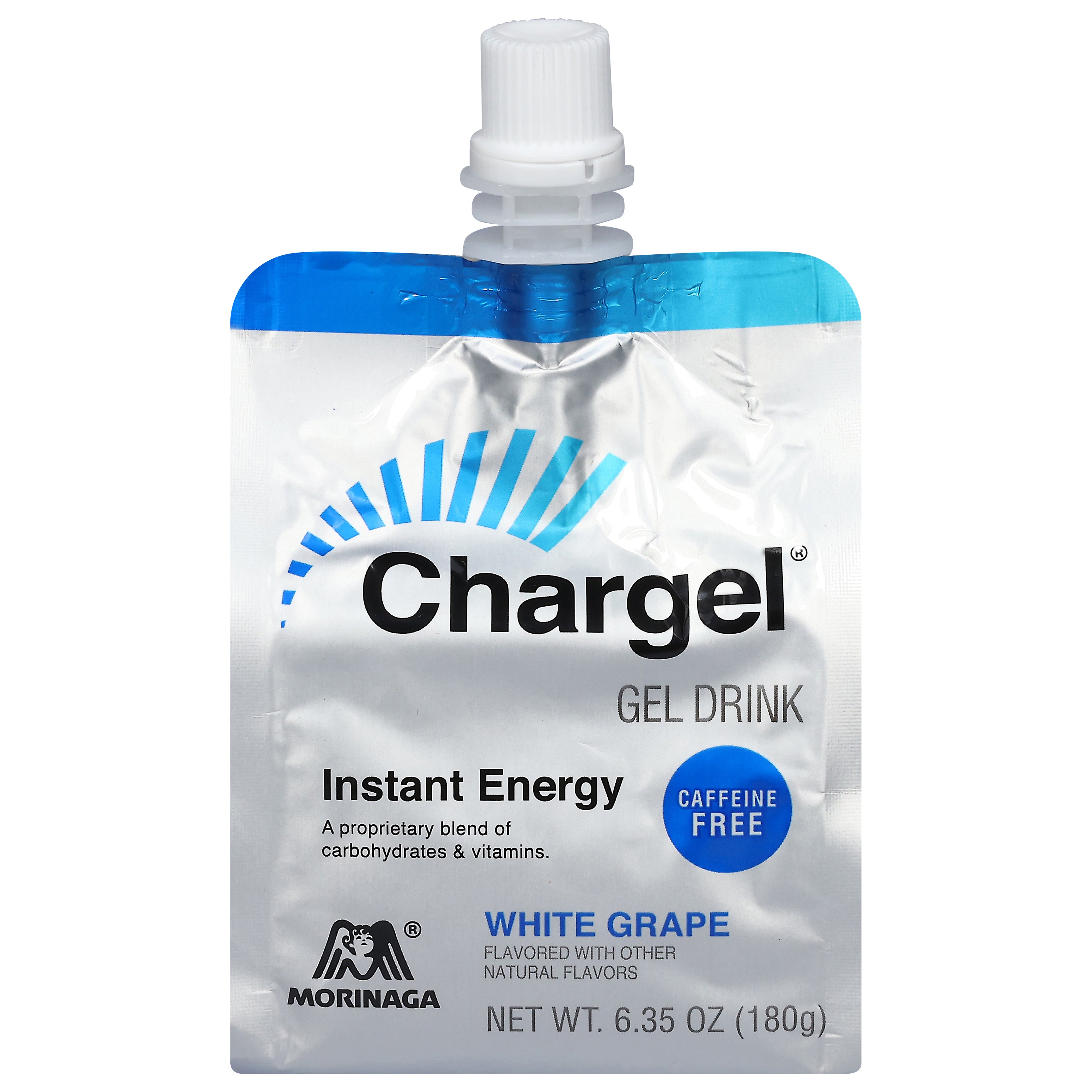 Morinaga Chargel Caffeine Free Instant Energy White Grape Gel Drink 6.35 oz - Case of 6