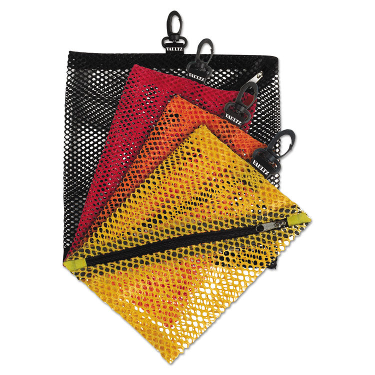Vaultz - Mesh Storage Bags, Assorted Colors, 4/PK
