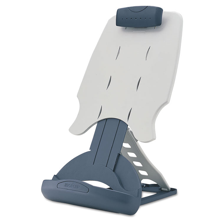 Kensington - InSight Adjustable Book Copyholder, 50 Sheet Capacity, Metal, Midnight Blue/Gray