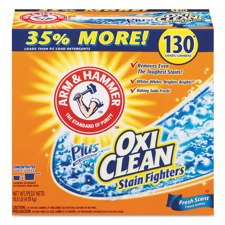 Arm & Hammer - Power of OxiClean Powder Detergent, Fresh, 9.92 lb Box, 3/Carton