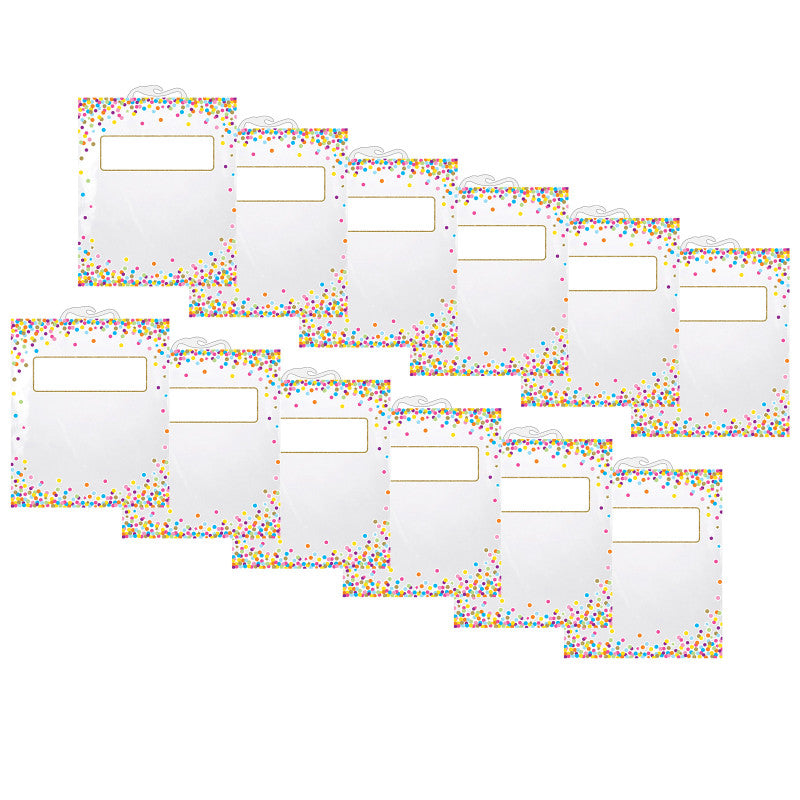 ASHLEY PRODUCTIONS - Hanging Confetti Pattern Storage/Book Bag, 11" x 16", Pack of 12