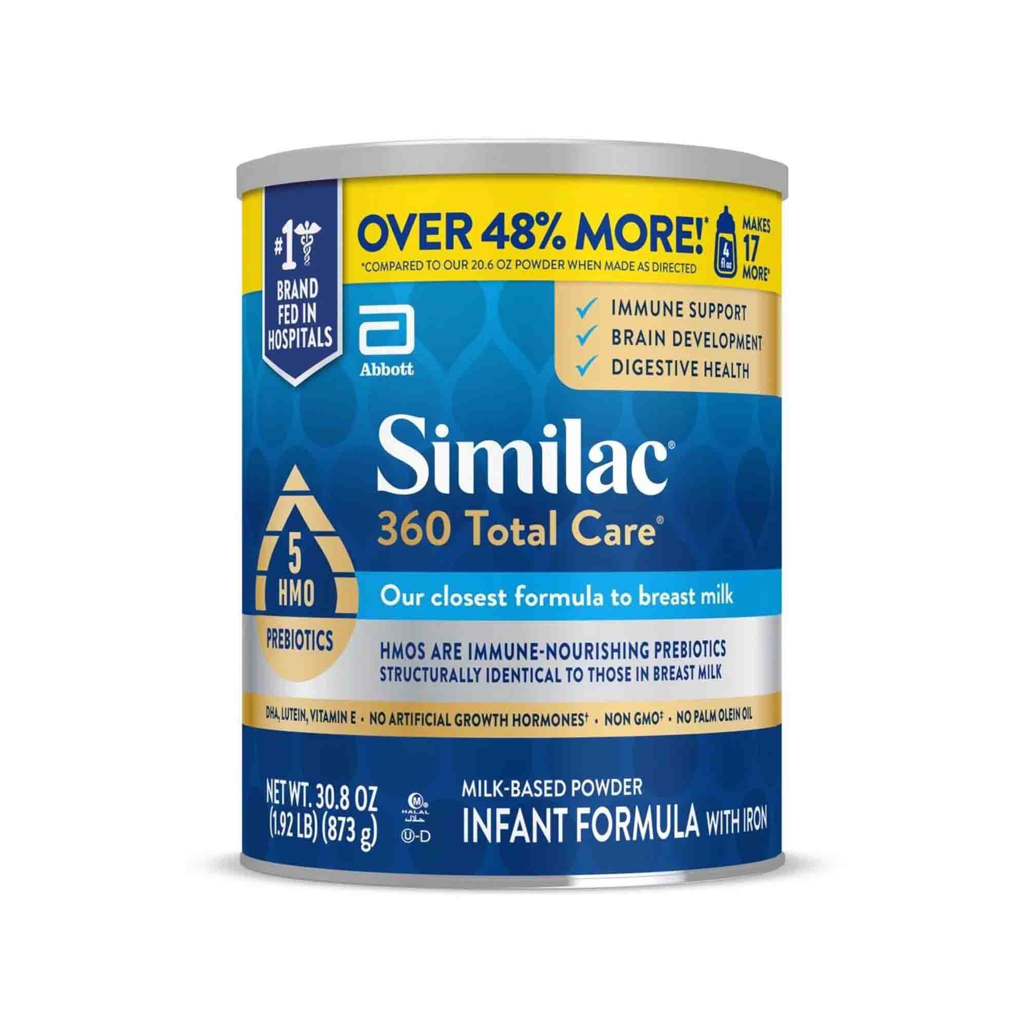 Abbott Nutrition - Infant Formula Similac® 360 Total Care® Unflavored 30.8 oz. Can Powder Iron [1/EA]