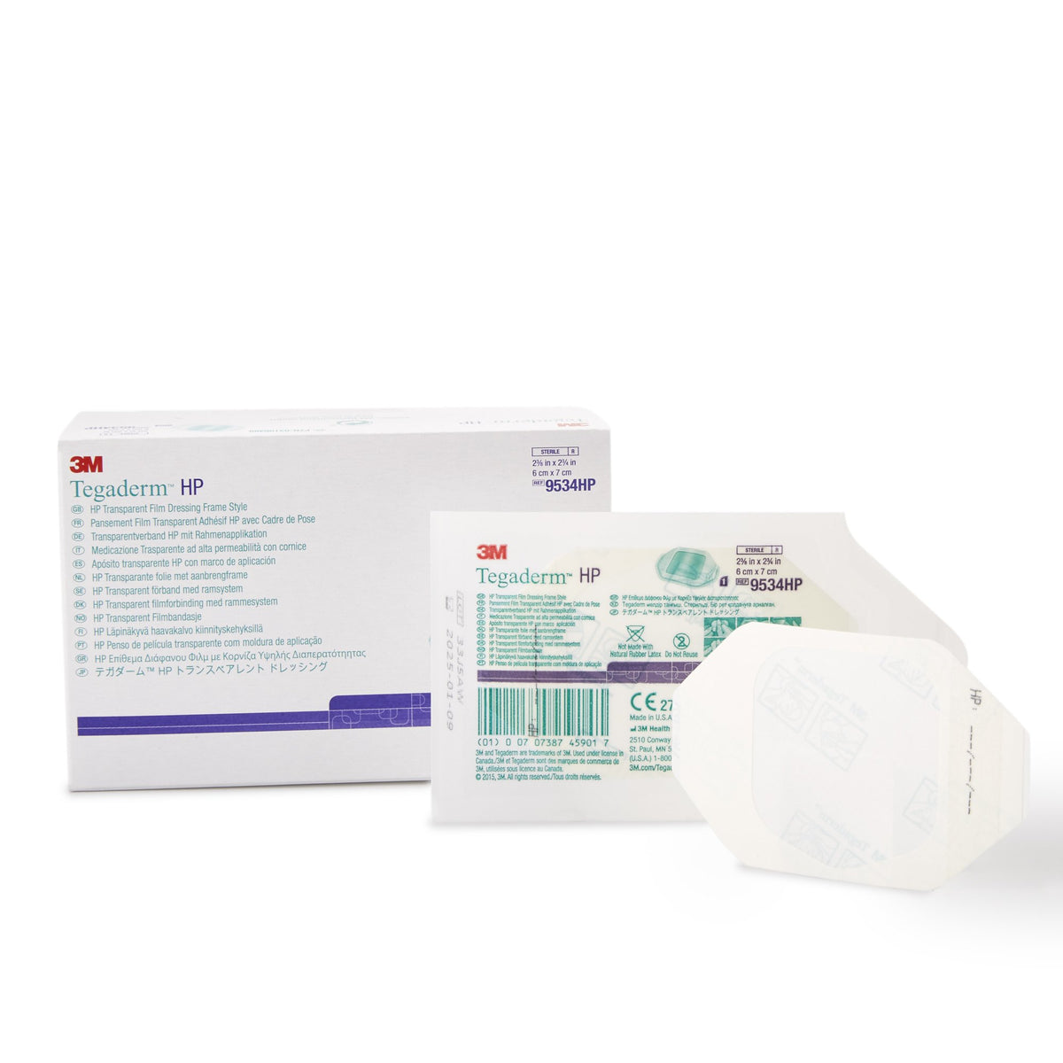 Solventum Corporation - Transparent Film Dressing 3M™ Tegaderm™ HP 2-3/8 X 2-3/4 Inch Frame Style Delivery Rectangle Sterile [1/EA]