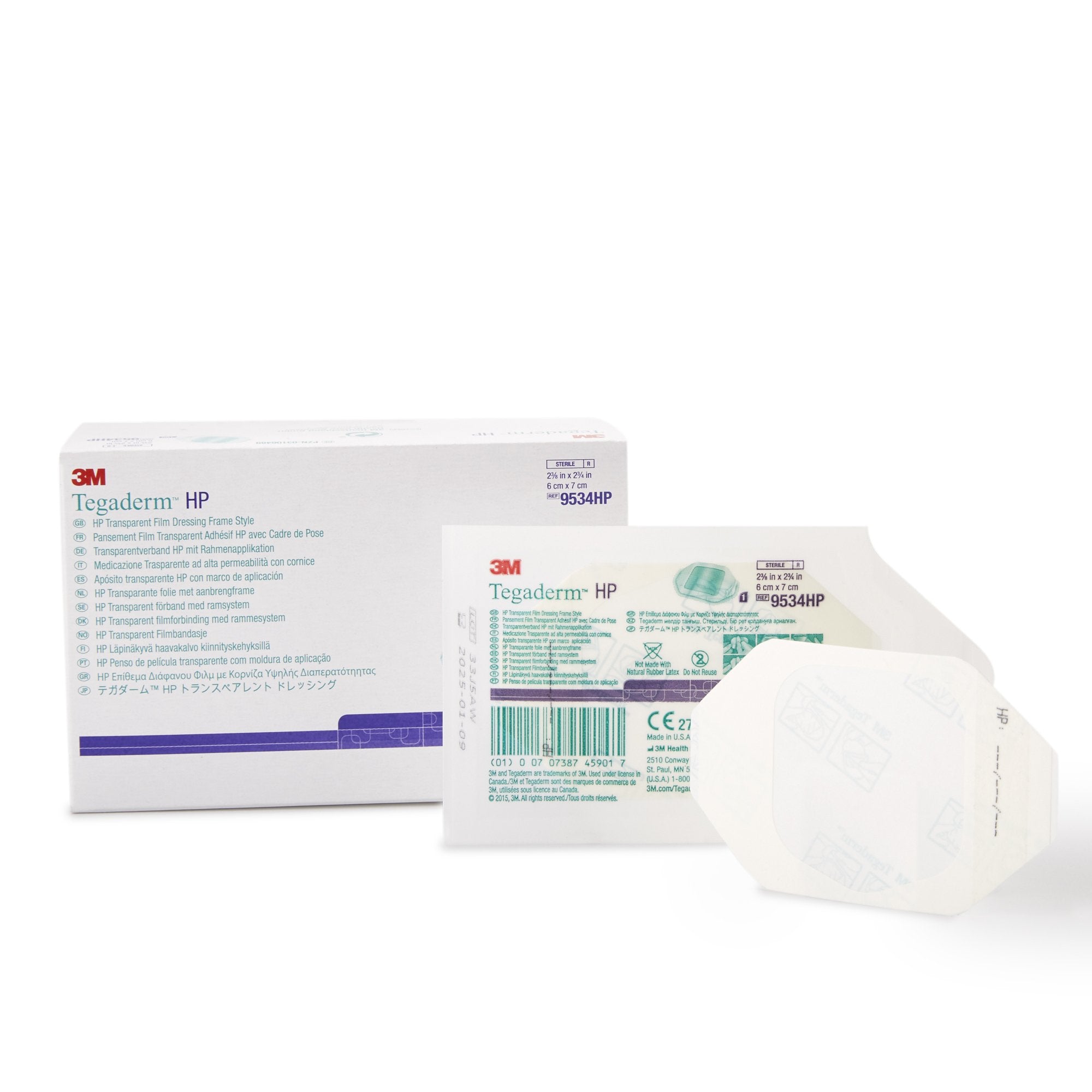 Solventum Corporation - Transparent Film Dressing 3M™ Tegaderm™ HP 2-3/8 X 2-3/4 Inch Frame Style Delivery Rectangle Sterile [100/BX]