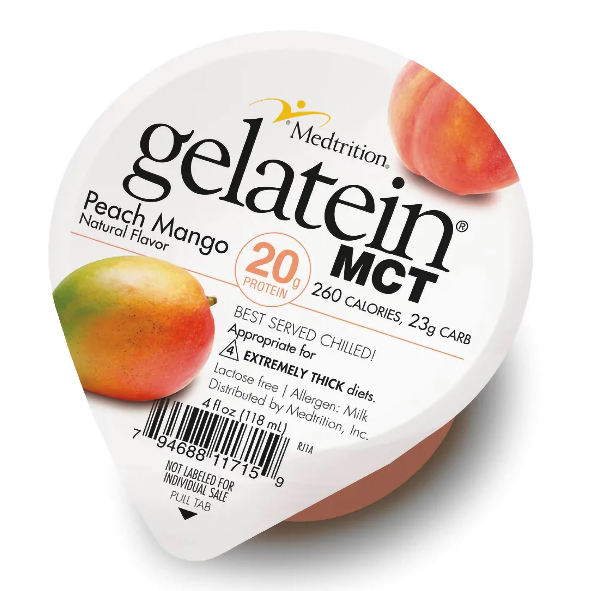 Medtrition/National Nutrition - Oral Supplement Gelatein® MCT Peach Mango Flavor Gel 4 oz. Cup [30/CS]