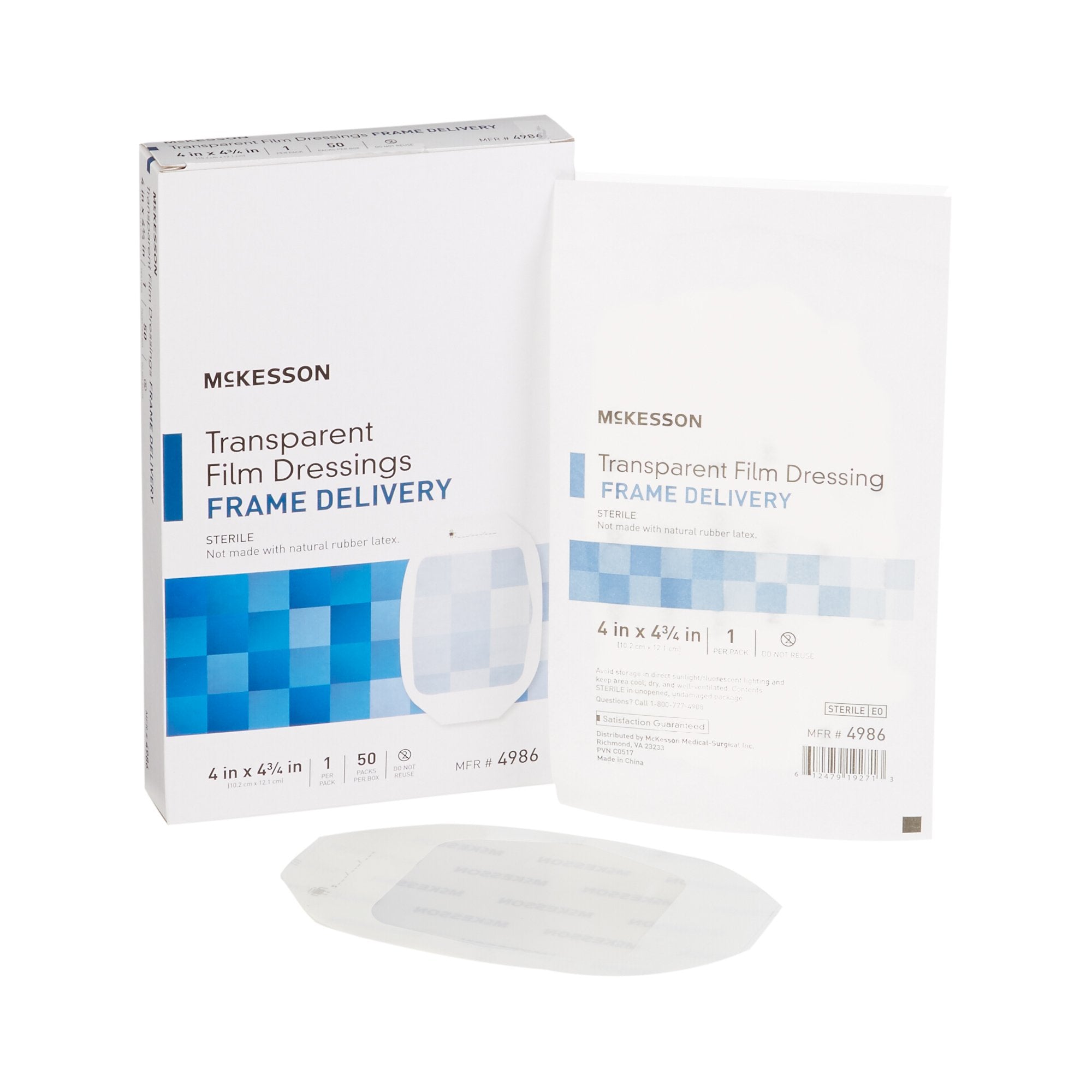 McKesson Brand - Transparent Film Dressing McKesson 4 X 4-3/4 Inch Frame Style Delivery Octagon Sterile [1/EA]