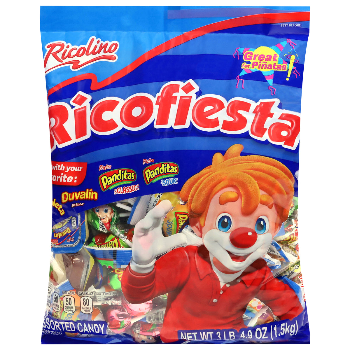 Ricolino Ricofiesta Assorted Candy 52.9 oz - Case of 4