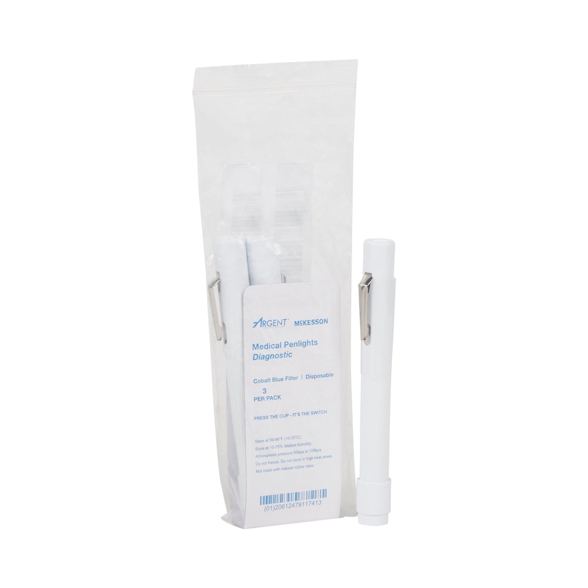 McKesson Brand - Penlight McKesson White Light with Cobalt Filters 4-1/2 Inch Disposable [3/PK]