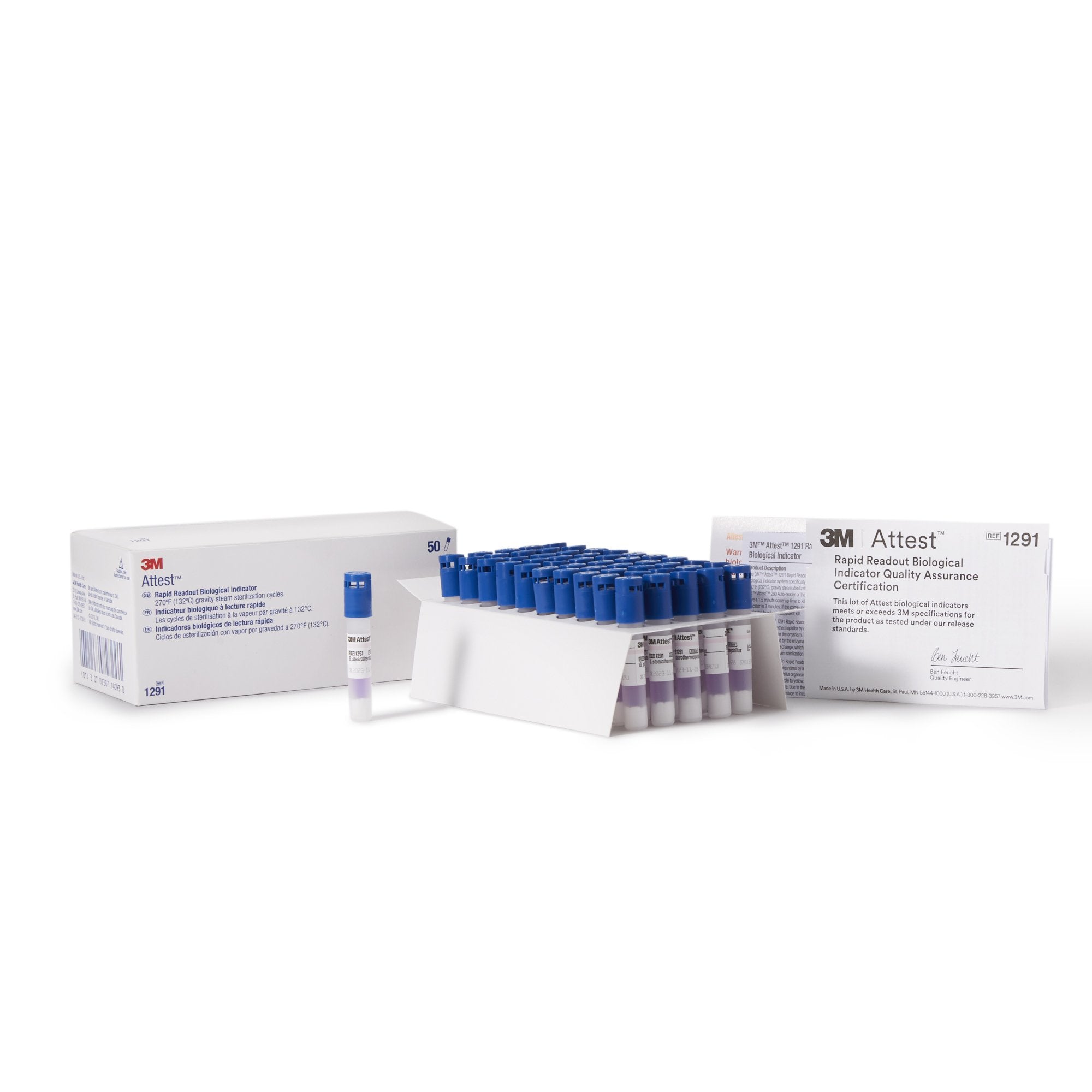 Solventum Corporation - Attest™ Rapid Readout Sterilization Biological Indicator Vial Steam [50/BX] (196098_BX)